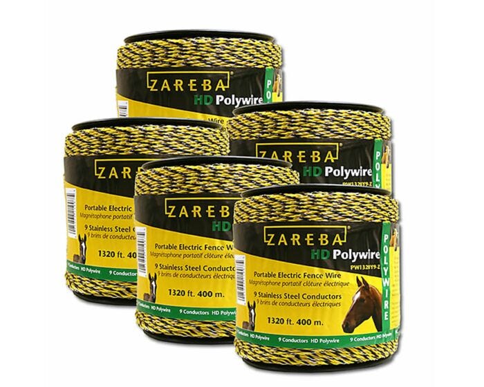 Zareba® Yellow 9 Conductor Polywire - 5 Pack